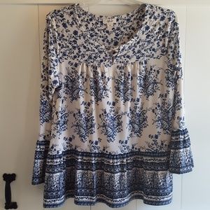 New blue china print Macys top